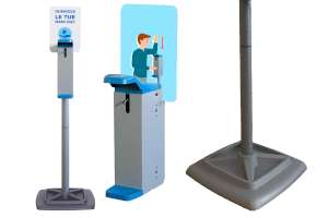 Dispensador gel codo con base